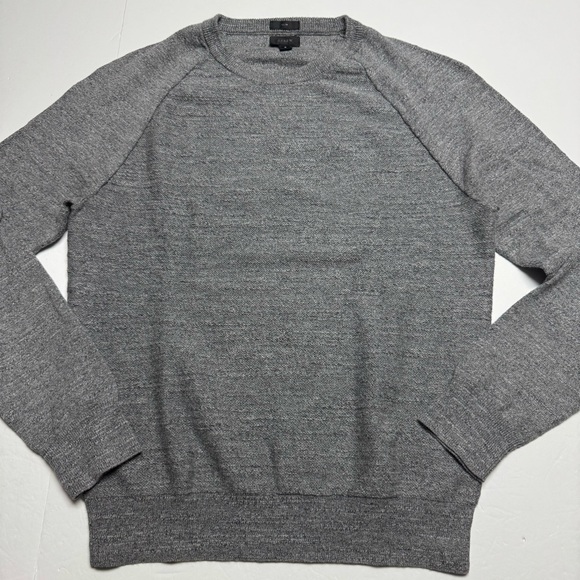 2 J.Crew Rugged Crewneck All Cotton Sweaters In Green, Gray Size: S (Slim Fit) - Picture 5 of 7